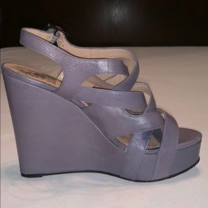 Vince Camuto Gray Strappy Wedges